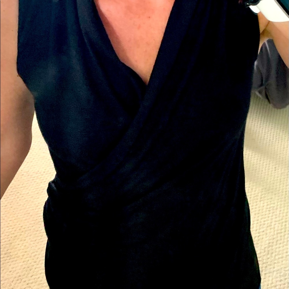 Never worn black wrap tank